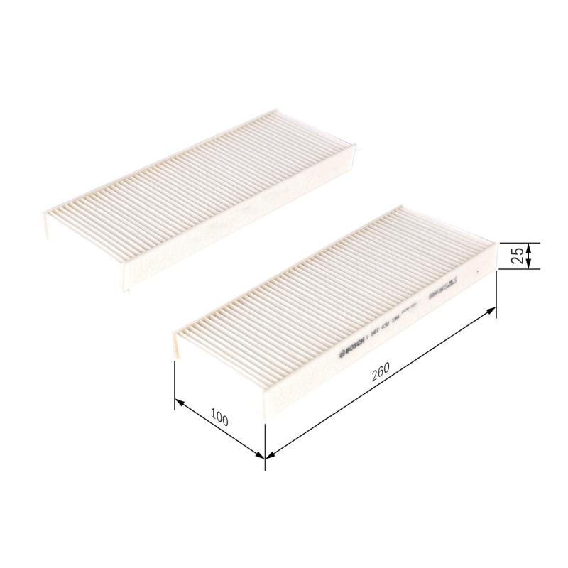 Filtre, air de l'habitacle BOSCH 1 987 432 194 - Visuel 1