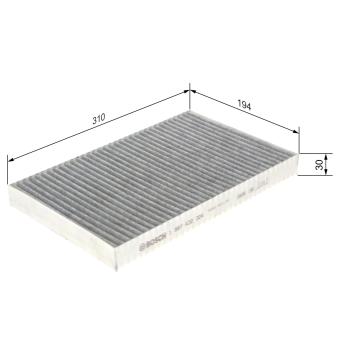 Filtre, air de l'habitacle BOSCH OEM 4B0091800