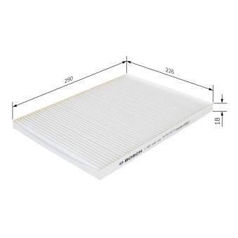 Filtre, air de l'habitacle BOSCH OEM 6808613