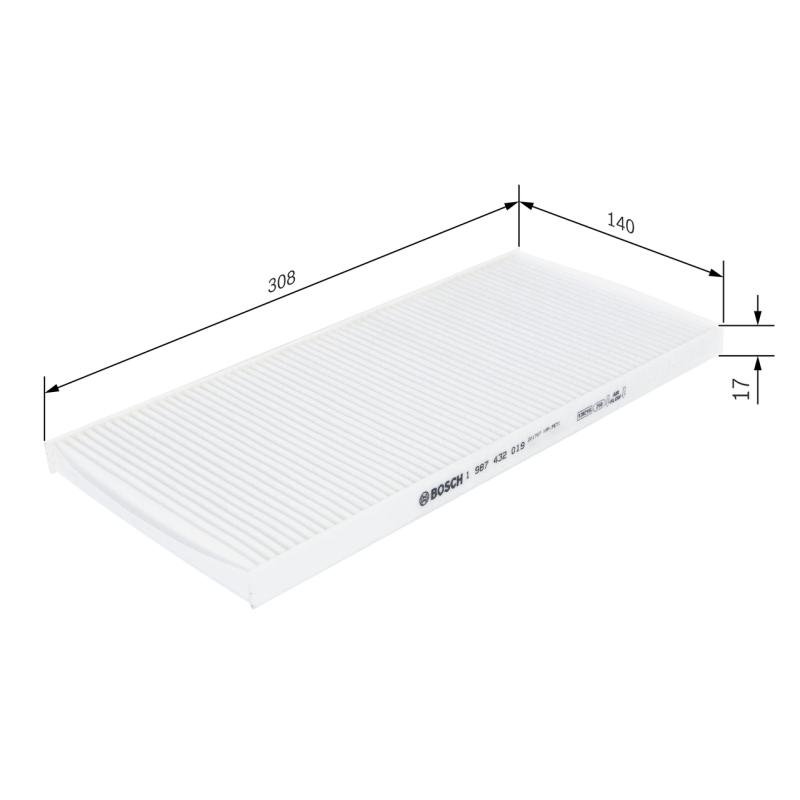 Filtre, air de l'habitacle BOSCH 1 987 432 019 - Visuel 1