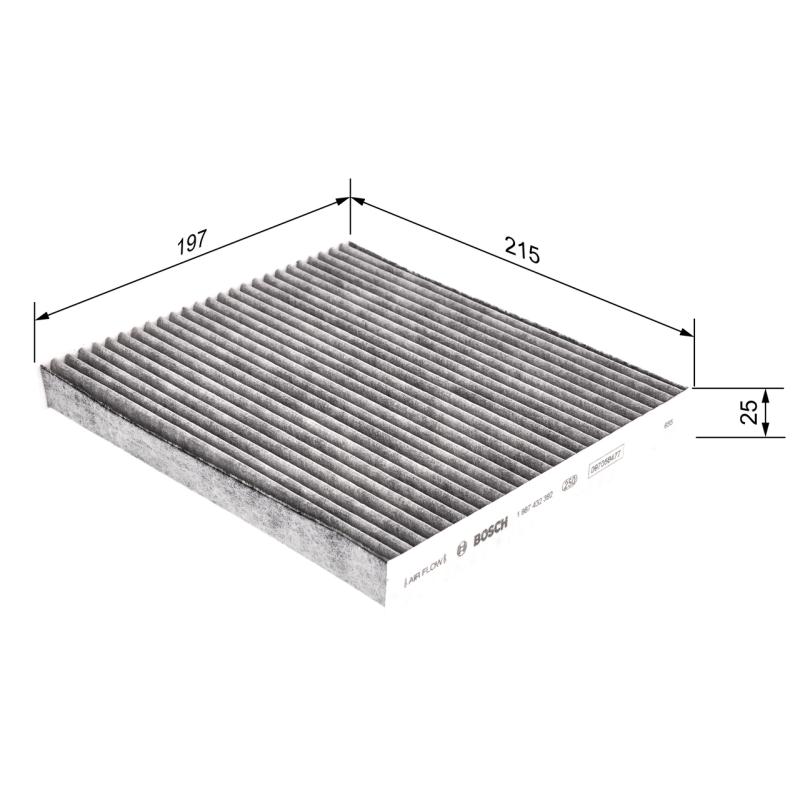 Filtre, air de l'habitacle BOSCH 1 987 432 392 - Visuel 1