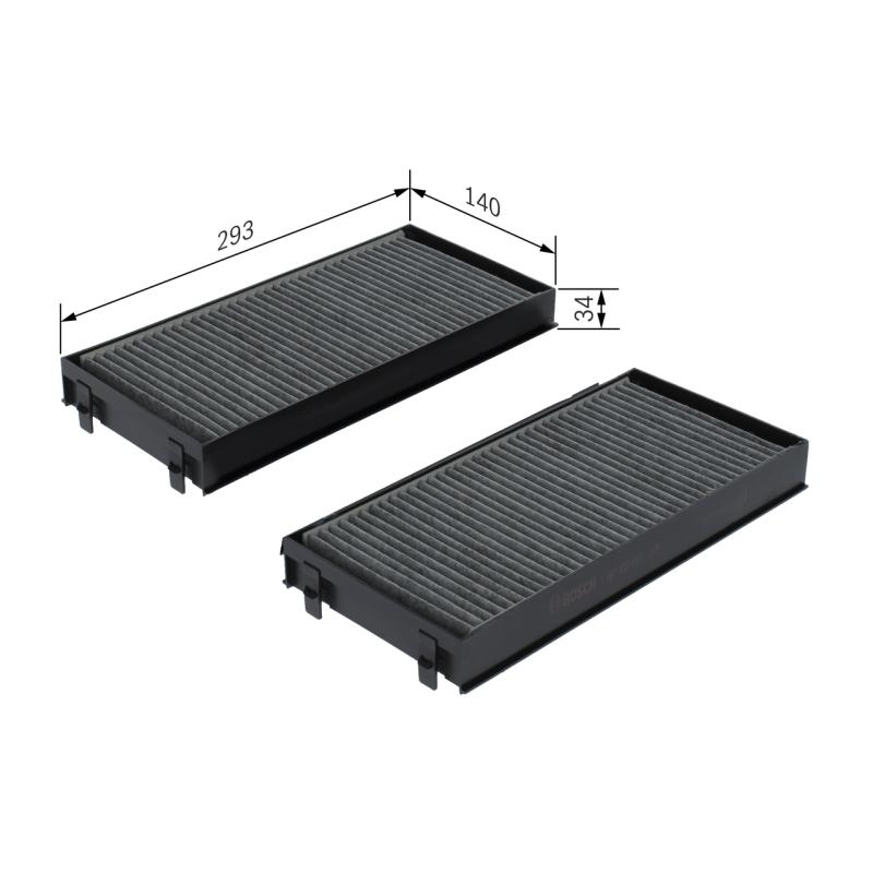 Filtre, air de l'habitacle BOSCH 1 987 432 419 - Visuel 1