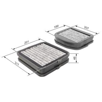 Filtre, air de l'habitacle BOSCH OEM 2108300218