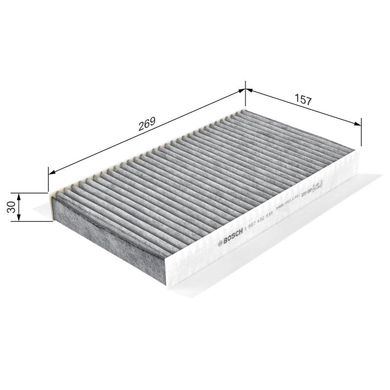 Filtre, air de l'habitacle BOSCH 1 987 432 535 - Visuel 1