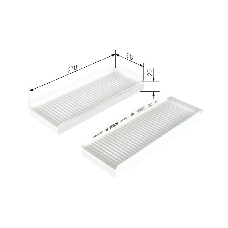 Filtre, air de l'habitacle BOSCH 1 987 435 074 - Visuel 1