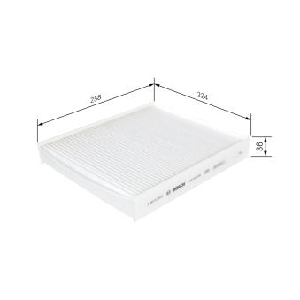 Filtre, air de l'habitacle BOSCH [1 987 435 002]