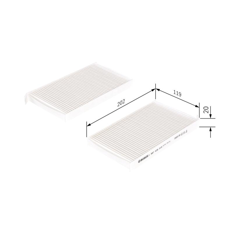 Filtre, air de l'habitacle BOSCH 1 987 435 015 - Visuel 1