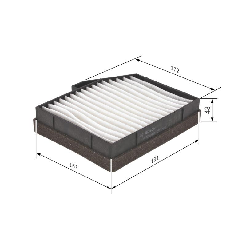 Filtre, air de l'habitacle BOSCH 1 987 435 020 - Visuel 1