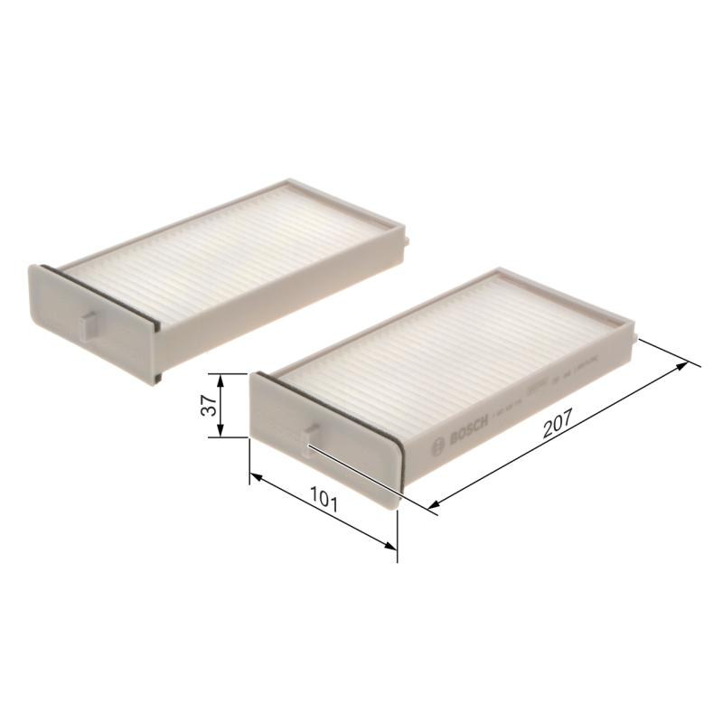 Filtre, air de l'habitacle BOSCH 1 987 435 119 - Visuel 1