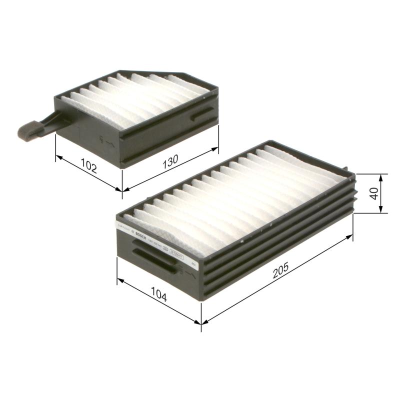 Filtre, air de l'habitacle BOSCH 1 987 435 043 - Visuel 1