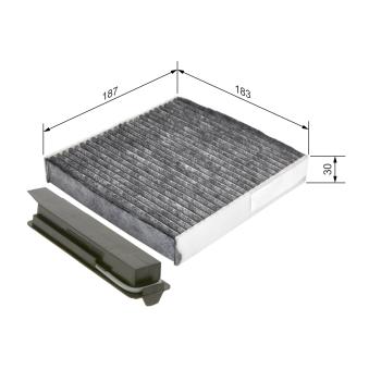 Filtre, air de l'habitacle BOSCH [1 987 435 501]