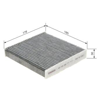 Filtre, air de l'habitacle BOSCH OEM 08975K2000100
