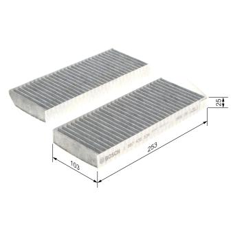 Filtre, air de l'habitacle BOSCH 1 987 435 534 pour FORD COURIER 2.0 DCI 150 - 150cv