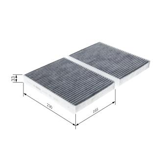 Filtre, air de l'habitacle BOSCH 1 987 435 578 pour BMW Série 8 840 d xDrive - 320cv