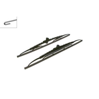 Kit balais d'essuie-glace BOSCH 3 397 118 566 pour OPEL ASTRA 1.2 16V - 65cv