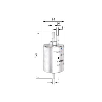 Filtre à carburant BOSCH OEM 4F0201511D