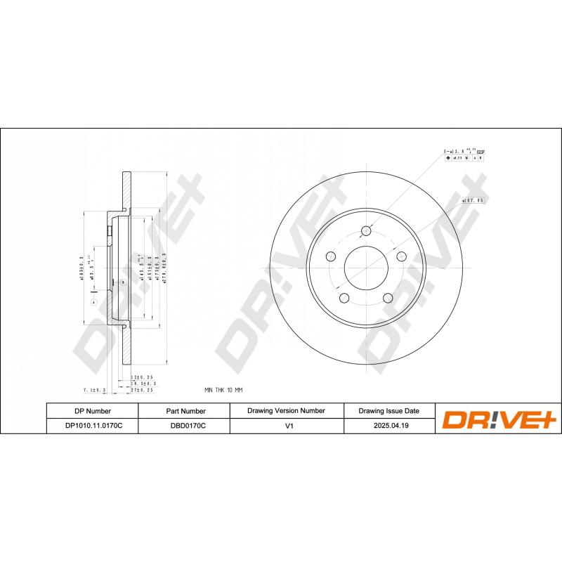 Jeu de 2 disques de frein avant Dr!ve+ DBD0170C - Visuel 2