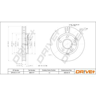 Jeu de 2 disques de frein avant Dr!ve+ OEM 90542181