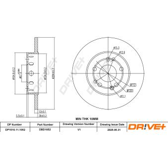 Jeu de 2 disques de frein avant Dr!ve+ OEM 1244211212