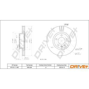 Jeu de 2 disques de frein avant Dr!ve+ OEM 569016