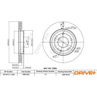Jeu de 2 disques de frein avant Dr!ve+ OEM 4144210012