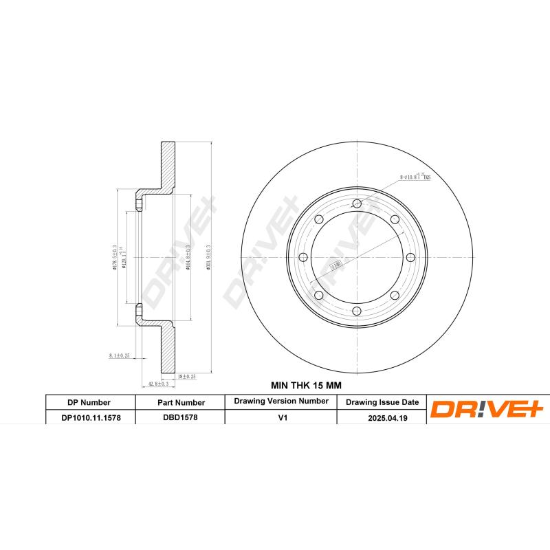 Jeu de 2 disques de frein arrière Dr!ve+ DP1010.11.1578 - Visuel 2