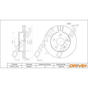 Jeu de 2 disques de frein avant Dr!ve+ OEM 52098672