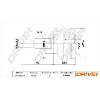 Embout de cardan avant (kit de réparation) Dr!ve+ OEM 8200035673