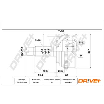 Embout de cardan avant (kit de réparation) Dr!ve+ OEM 44014S30C61