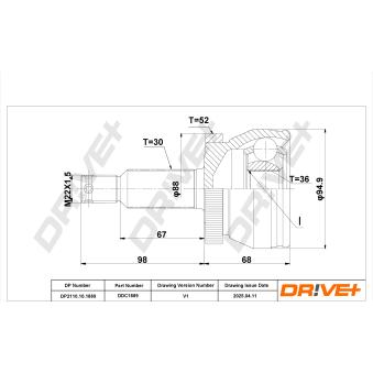 Embout de cardan avant (kit de réparation) Dr!ve+ OEM 495002B260