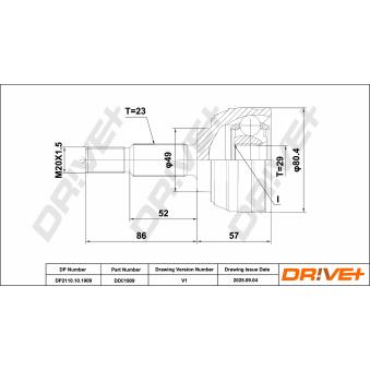Embout de cardan avant (kit de réparation) Dr!ve+ OEM 8200261840