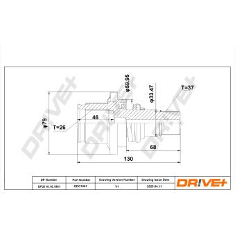 Embout de cardan avant (kit de réparation) Dr!ve+ OEM 02N409345A