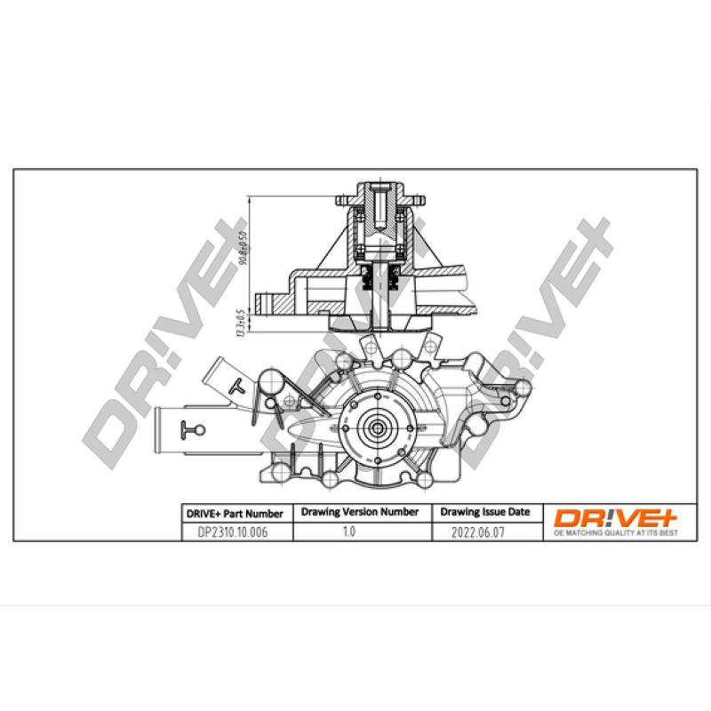 Pompe à eau, refroidissement du moteur Dr!ve+ DP2310.10.006 - Visuel 2