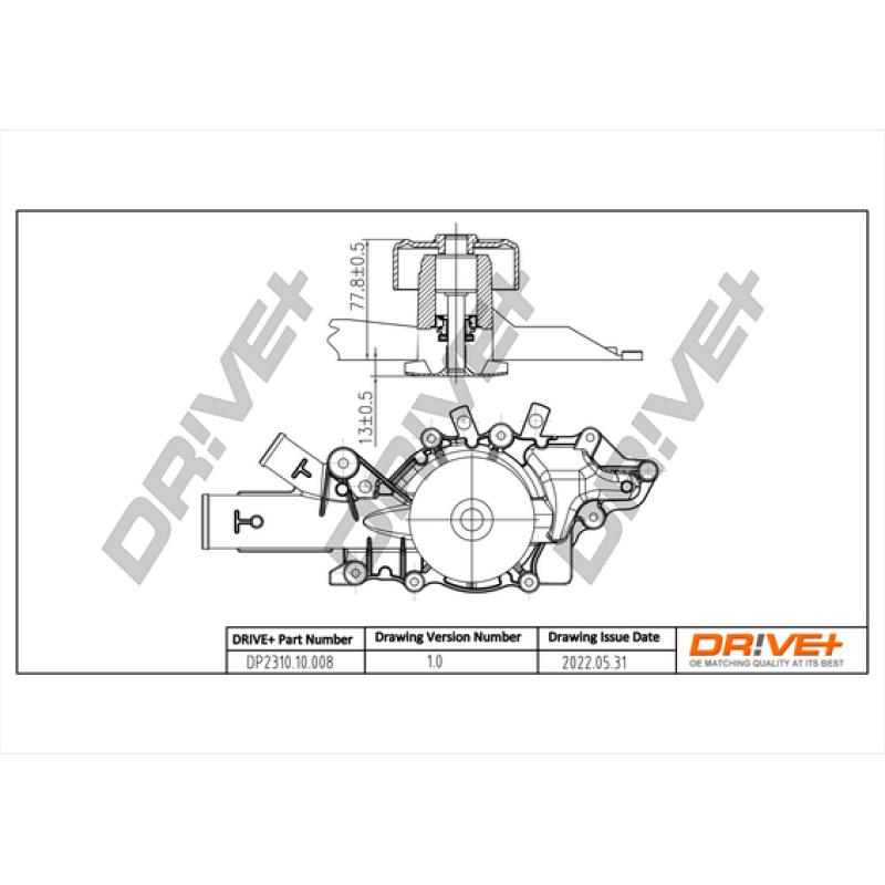 Pompe à eau, refroidissement du moteur Dr!ve+ DP2310.10.008 - Visuel 2