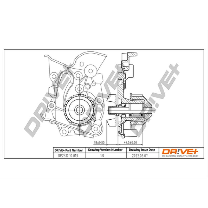 Pompe à eau, refroidissement du moteur Dr!ve+ DP2310.10.013 - Visuel 2