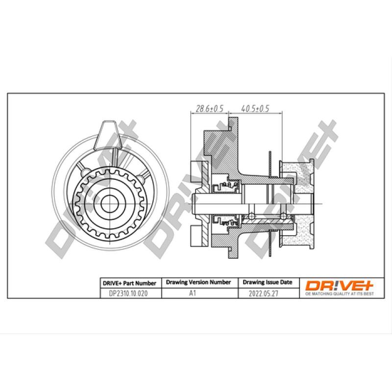 Pompe à eau, refroidissement du moteur Dr!ve+ DP2310.10.020 - Visuel 2