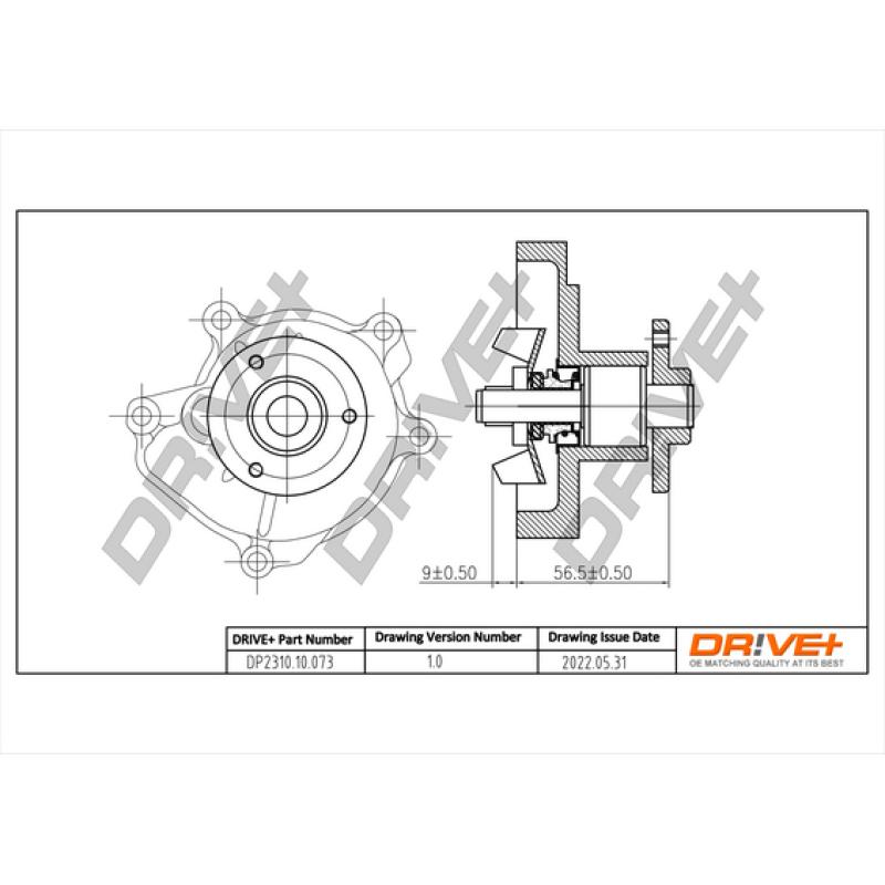 Pompe à eau, refroidissement du moteur Dr!ve+ DP2310.10.073 - Visuel 2