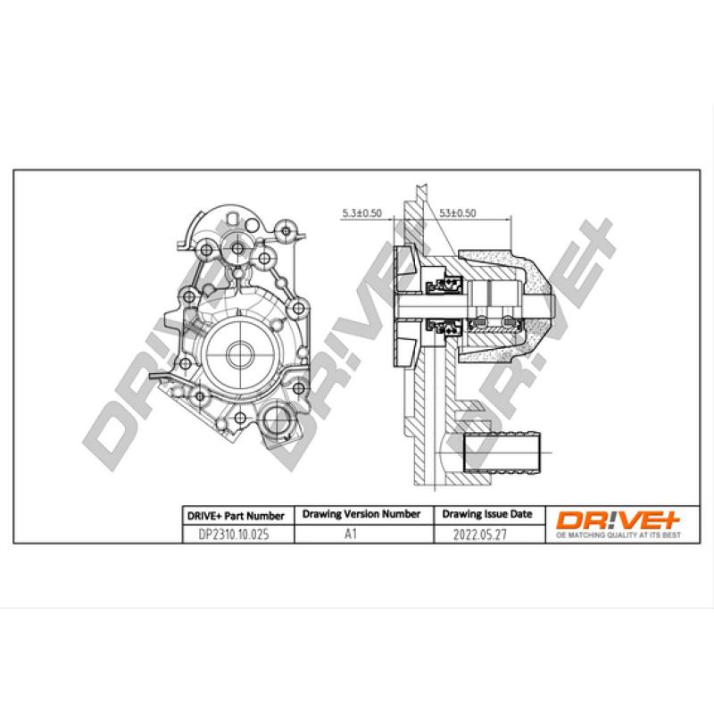 Pompe à eau, refroidissement du moteur Dr!ve+ DP2310.10.025 - Visuel 2