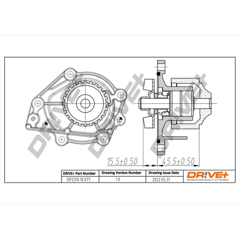 Pompe à eau, refroidissement du moteur Dr!ve+ DP2310.10.077 - Visuel 2