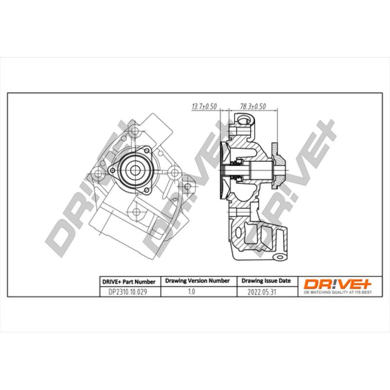 Pompe à eau, refroidissement du moteur Dr!ve+ DP2310.10.029 - Visuel 2