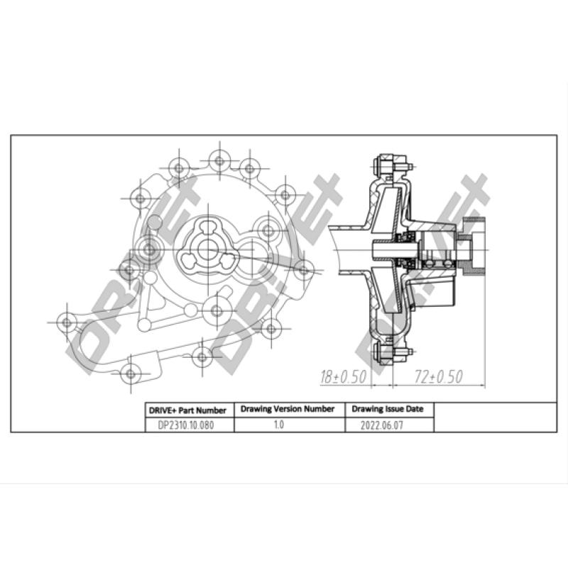 Pompe à eau, refroidissement du moteur Dr!ve+ DP2310.10.080 - Visuel 2