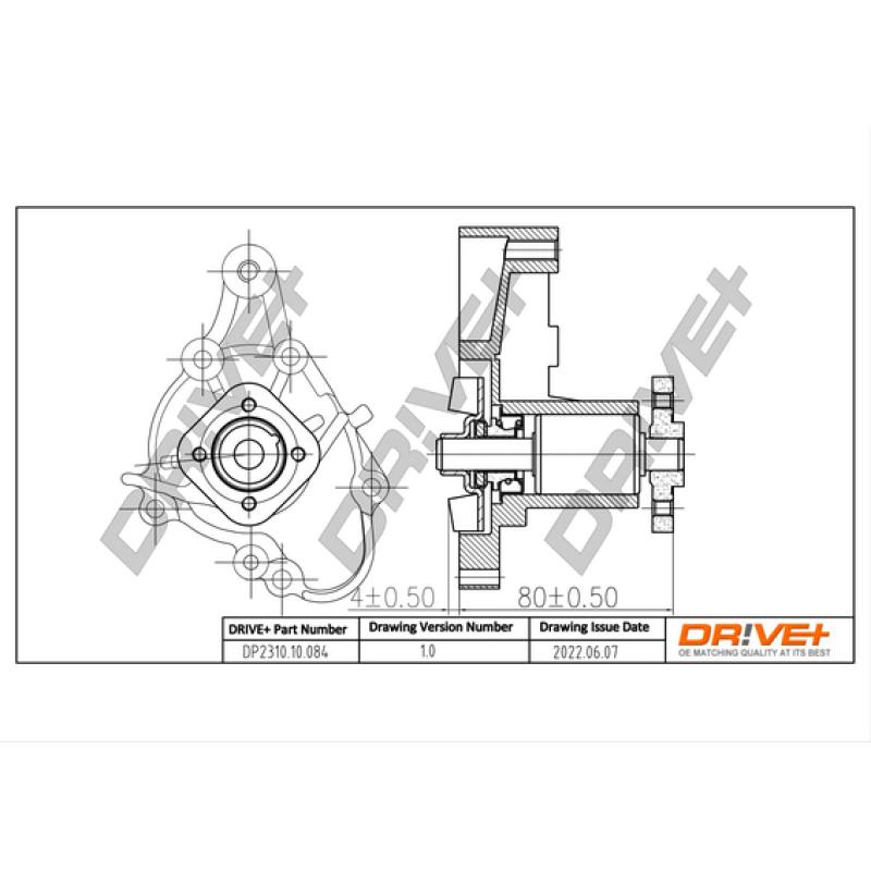 Pompe à eau, refroidissement du moteur Dr!ve+ DP2310.10.084 - Visuel 2