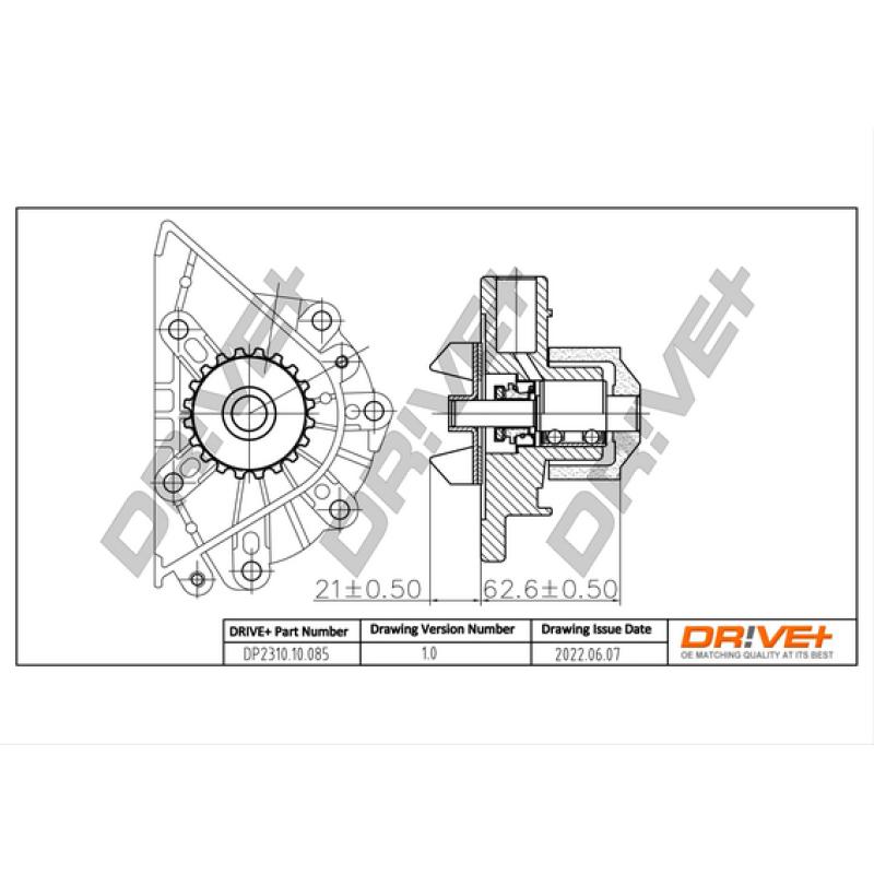 Pompe à eau, refroidissement du moteur Dr!ve+ DP2310.10.085 - Visuel 2