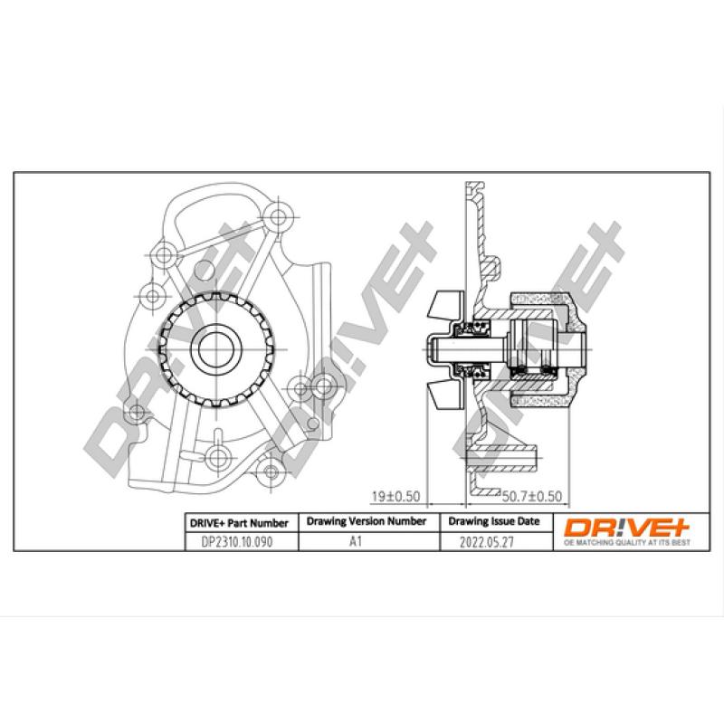 Pompe à eau, refroidissement du moteur Dr!ve+ DP2310.10.090 - Visuel 2
