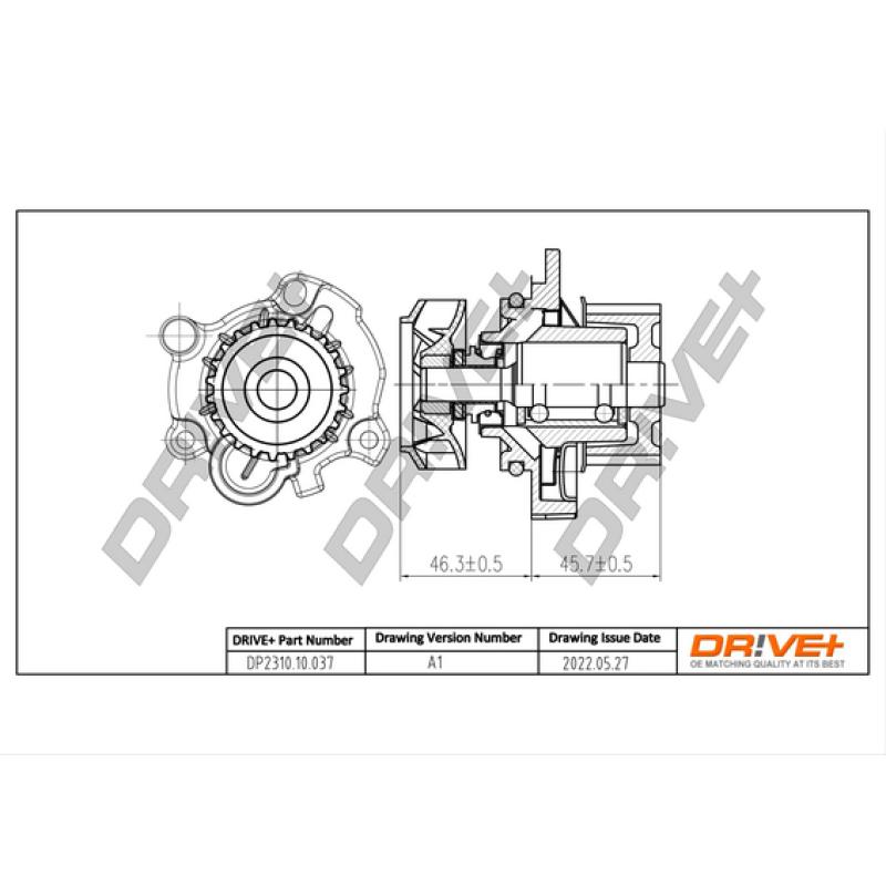 Pompe à eau, refroidissement du moteur Dr!ve+ DP2310.10.037 - Visuel 2