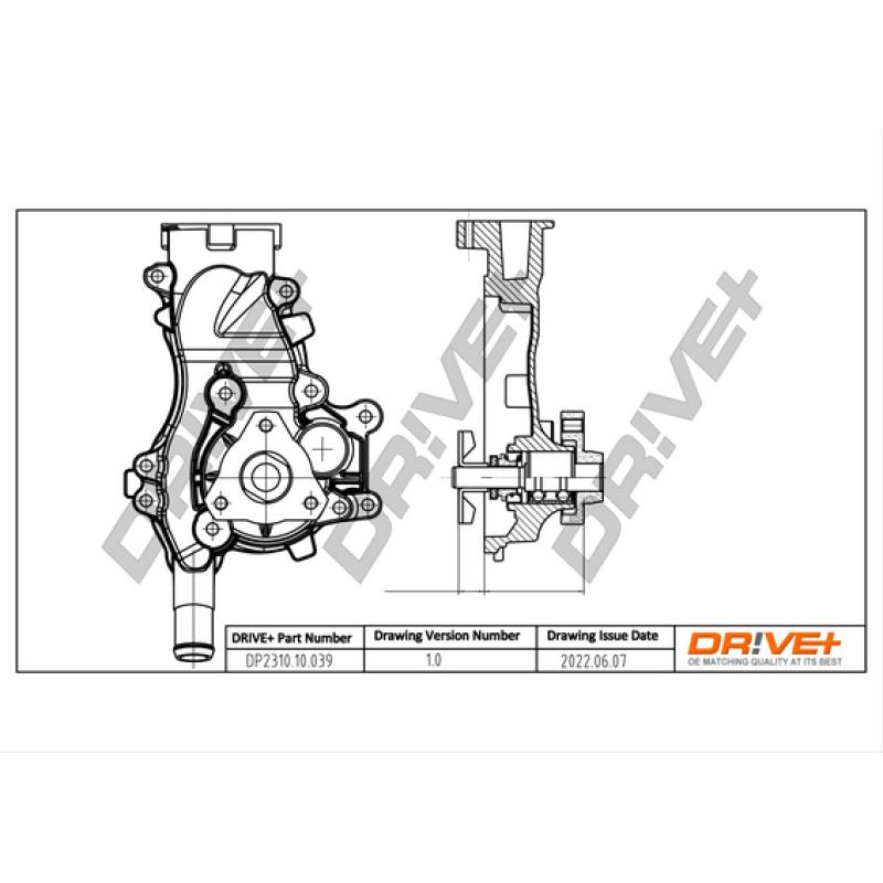 Pompe à eau, refroidissement du moteur Dr!ve+ DP2310.10.039 - Visuel 2