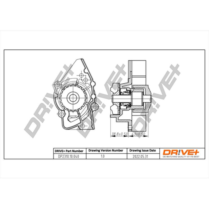 Pompe à eau, refroidissement du moteur Dr!ve+ DP2310.10.040 - Visuel 2