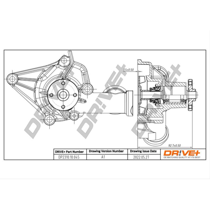 Pompe à eau, refroidissement du moteur Dr!ve+ DP2310.10.045 - Visuel 2