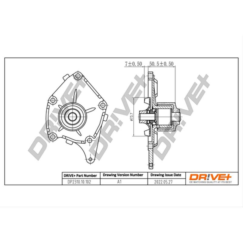Pompe à eau, refroidissement du moteur Dr!ve+ DP2310.10.102 - Visuel 2