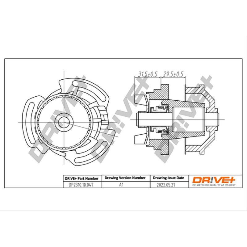 Pompe à eau, refroidissement du moteur Dr!ve+ DP2310.10.047 - Visuel 2